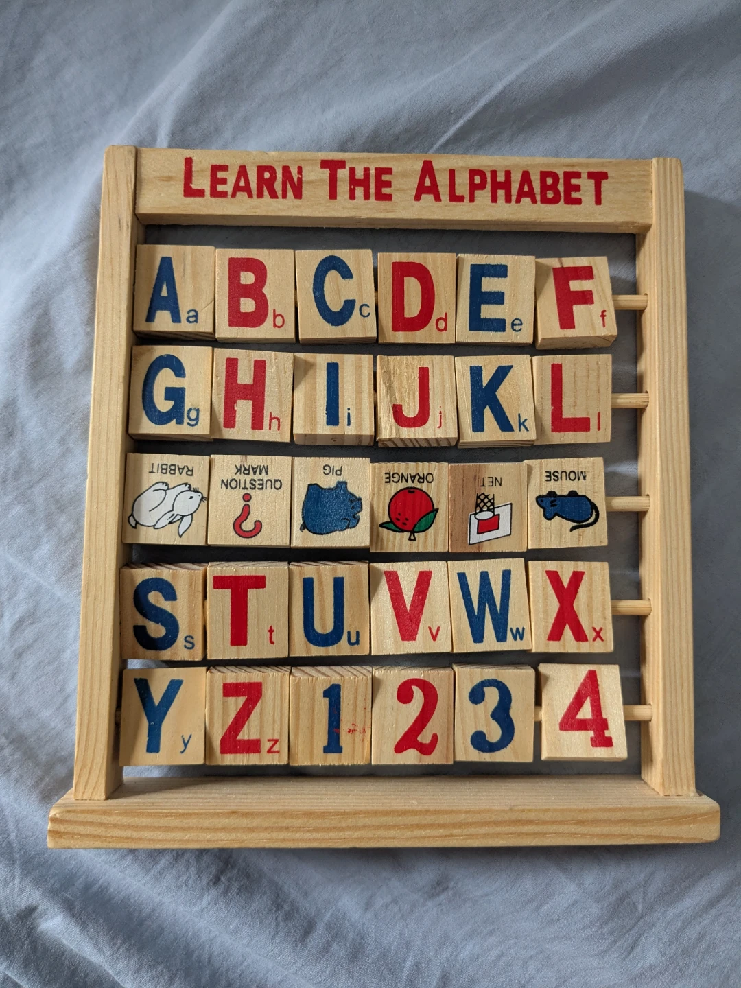Wooden Alphabet and Number Learning Toy