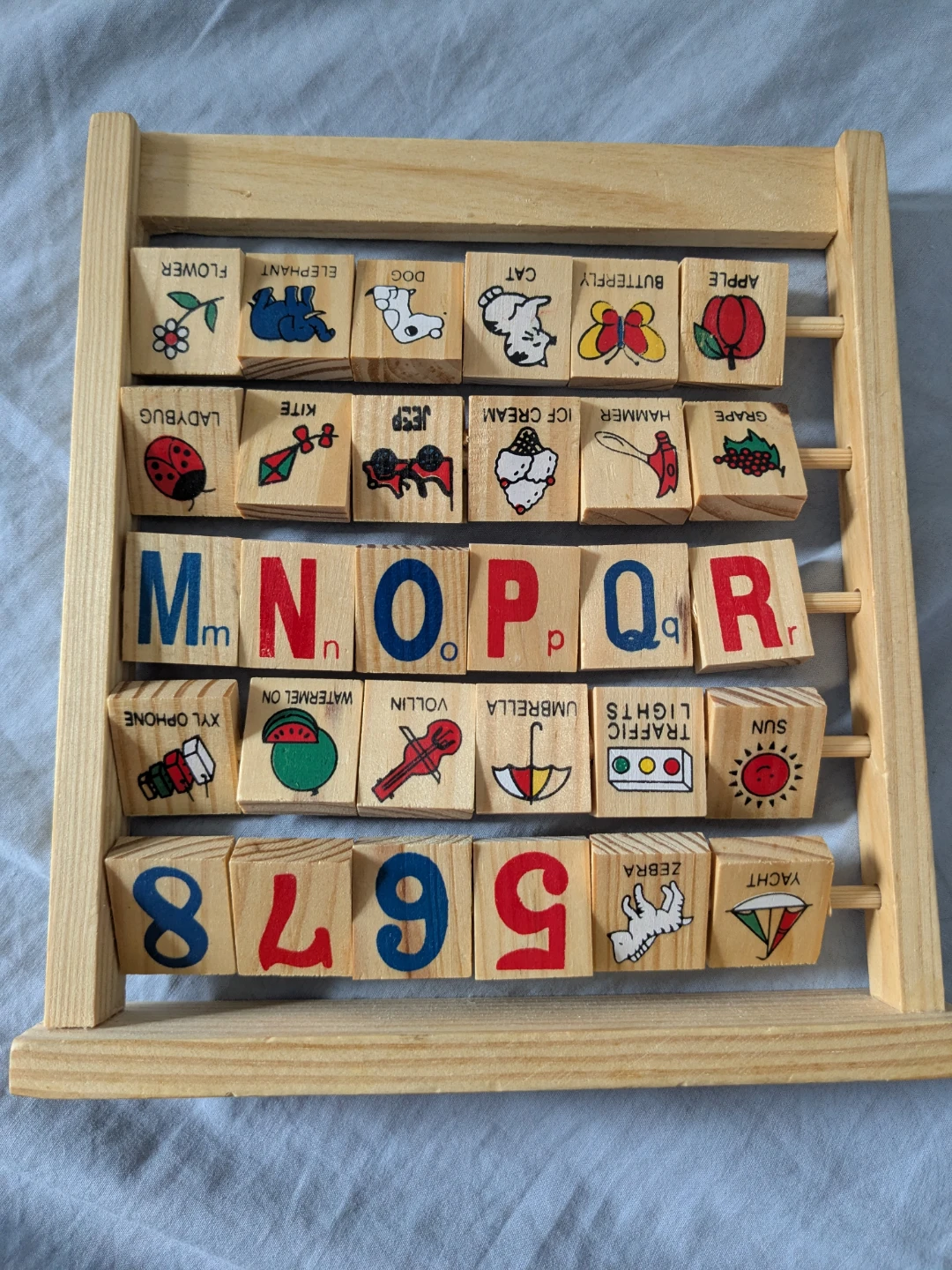 Wooden Alphabet and Number Learning Toy - photo 2