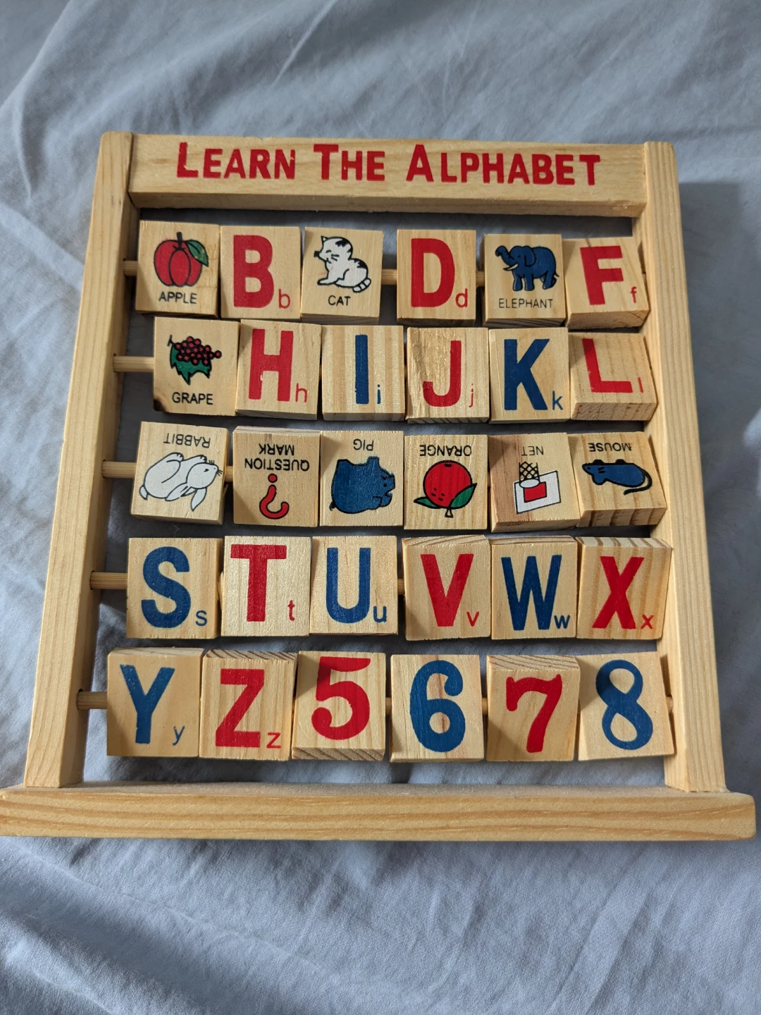 Wooden Alphabet and Number Learning Toy - photo 3