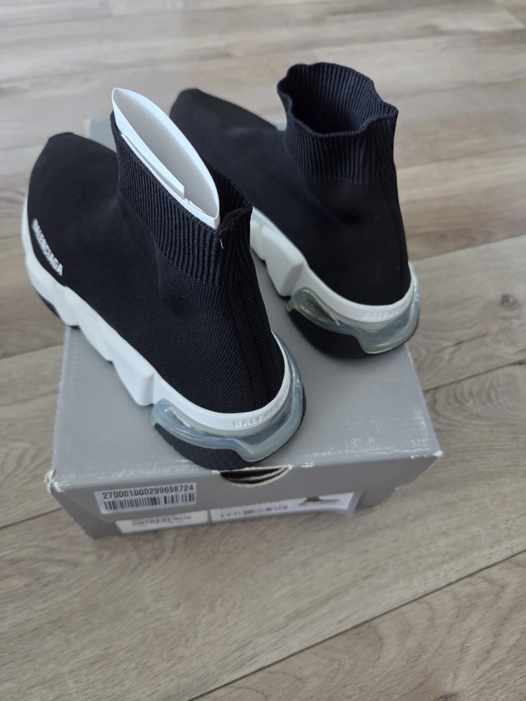 [Balenciaga] Speed LT Clear Black/White Sneakers - Size 37 - photo 2