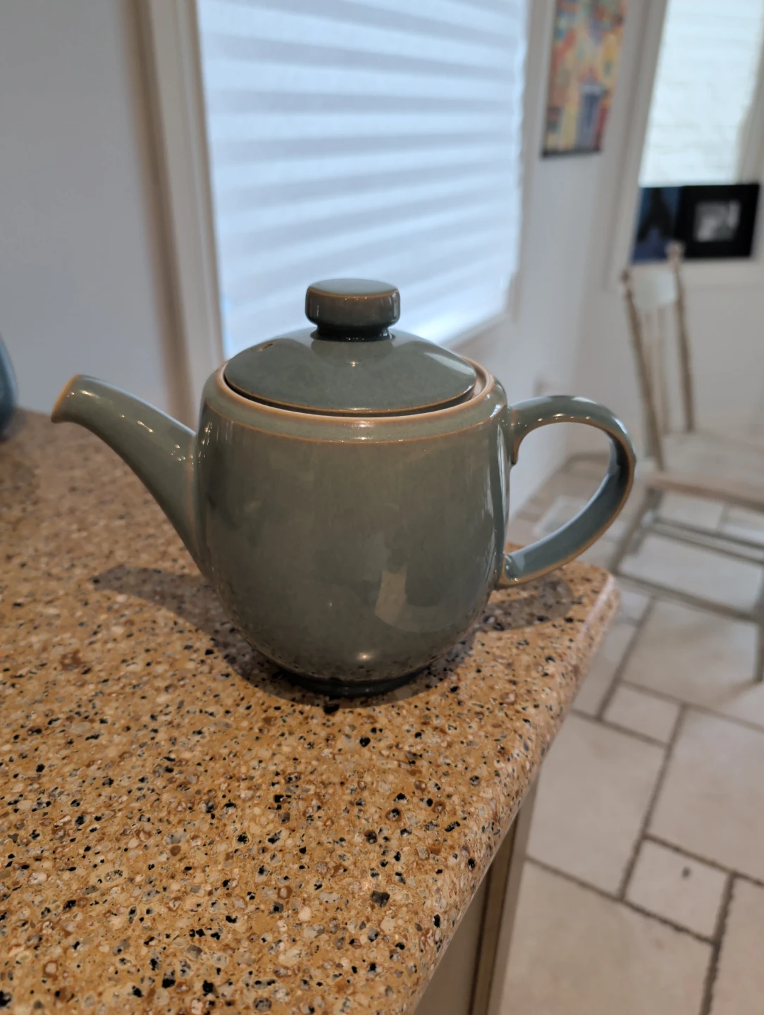 Denby Azure Coast Teapot, Sugar Bowl, and Creamer Set - photo 3