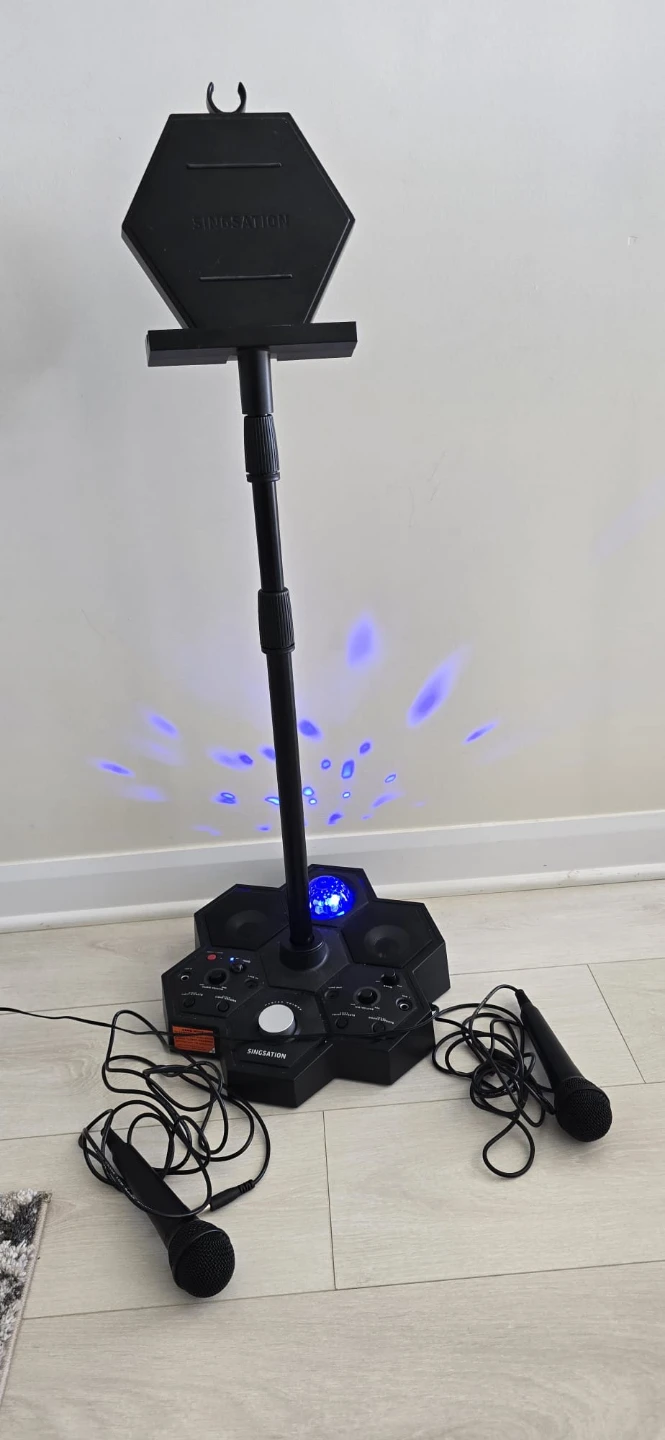 Singsation Karaoke Machine with Lights and Microphones