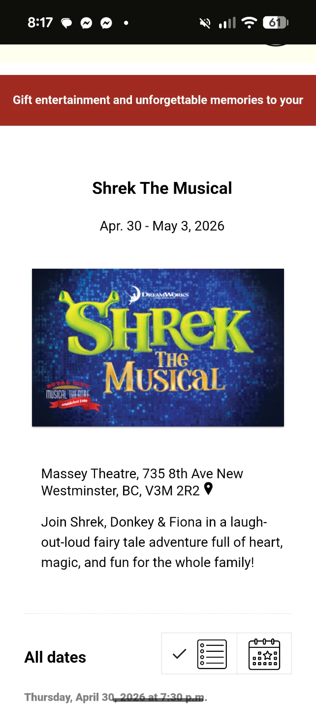 Shrek The Musical Tickets - May 2, 2026 - photo 2