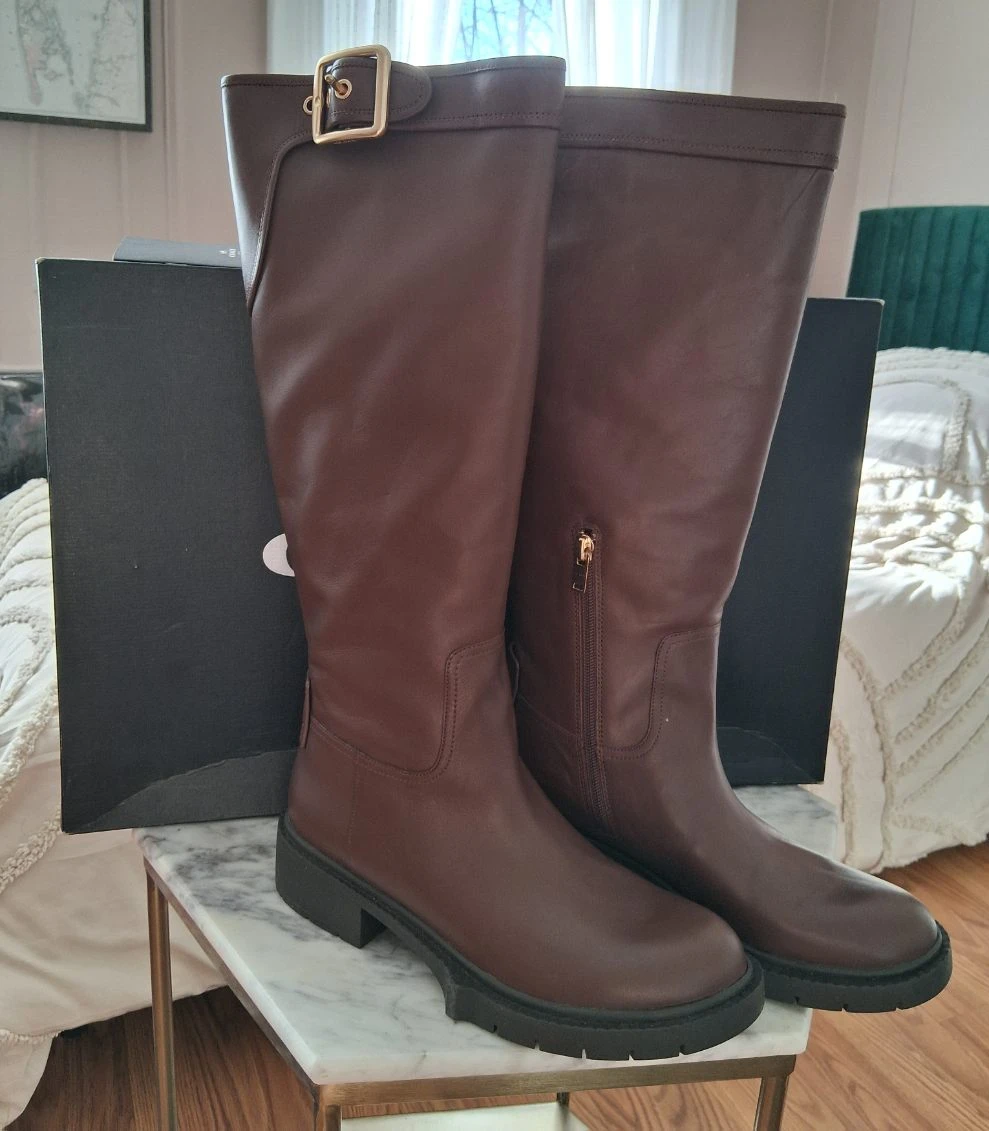 Coach Women's Leather Knee-High Boots - Brown - photo 2