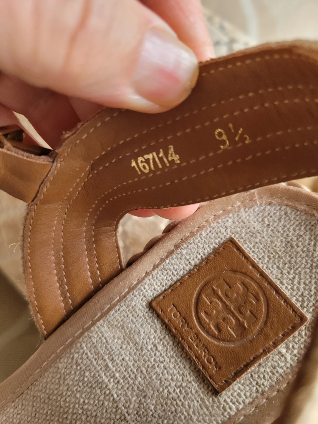 Tory Burch Espadrille Wedge Sandals Size 9.5 - photo 3