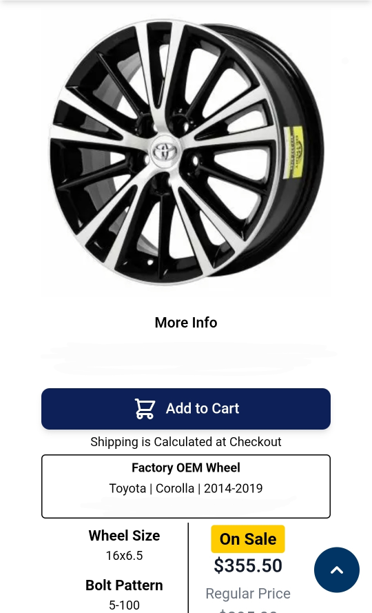 OEM 4 Toyota Corolla Alloy Wheels - photo 4