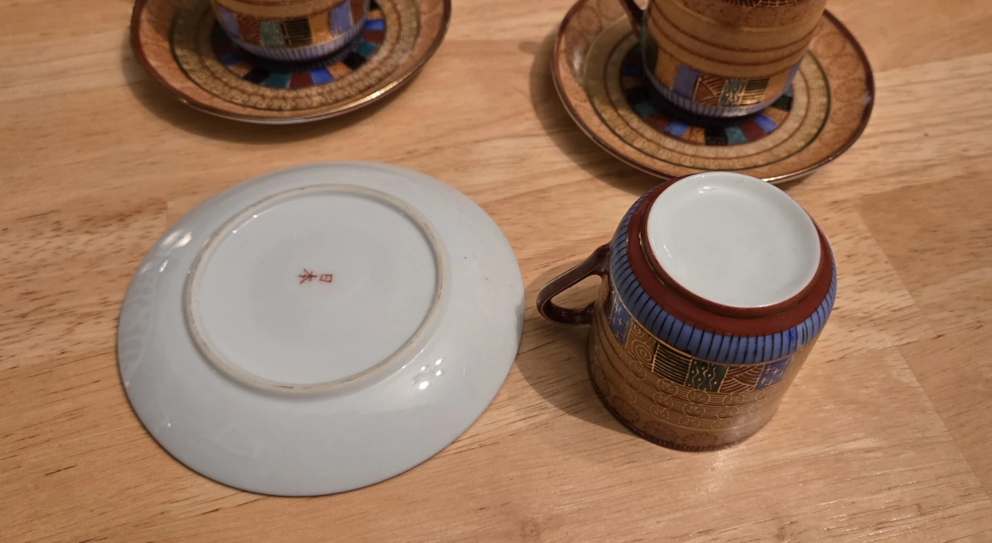 Hidden Geisha Tea Cups and Coasters - photo 5