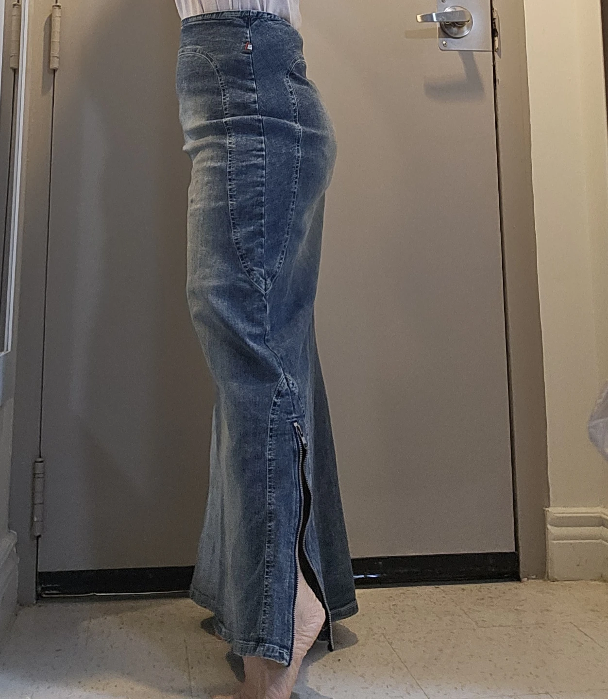thee2ndco Maxi Denim Skirt