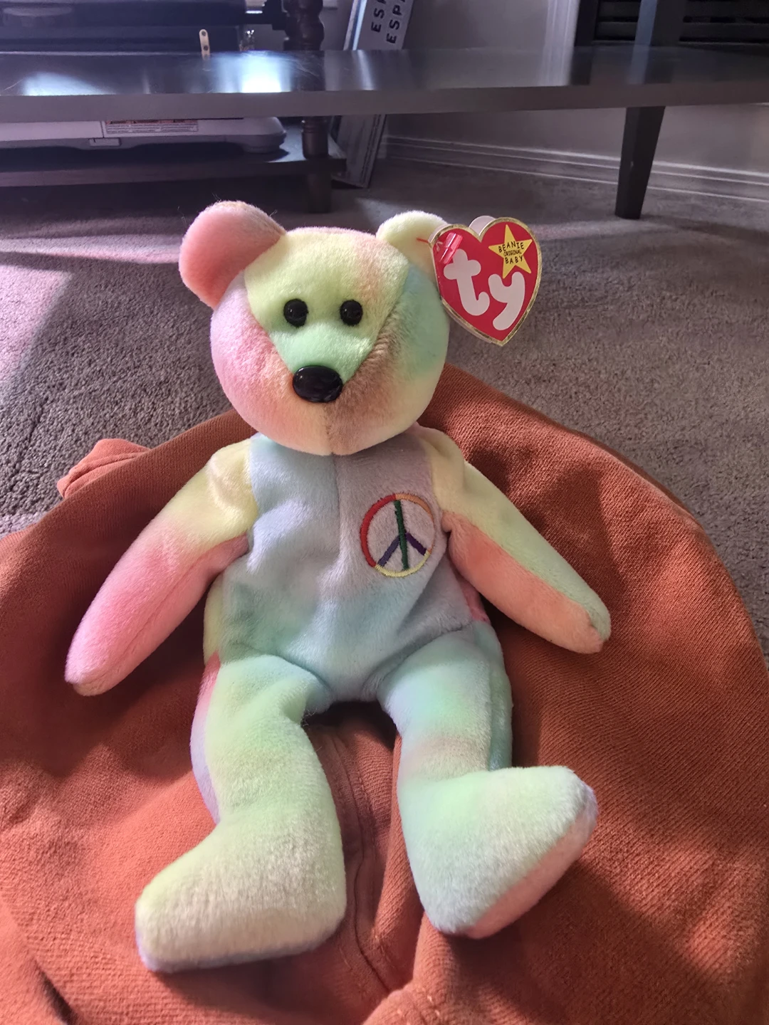 Ty Beanie Baby "Peace" Bear