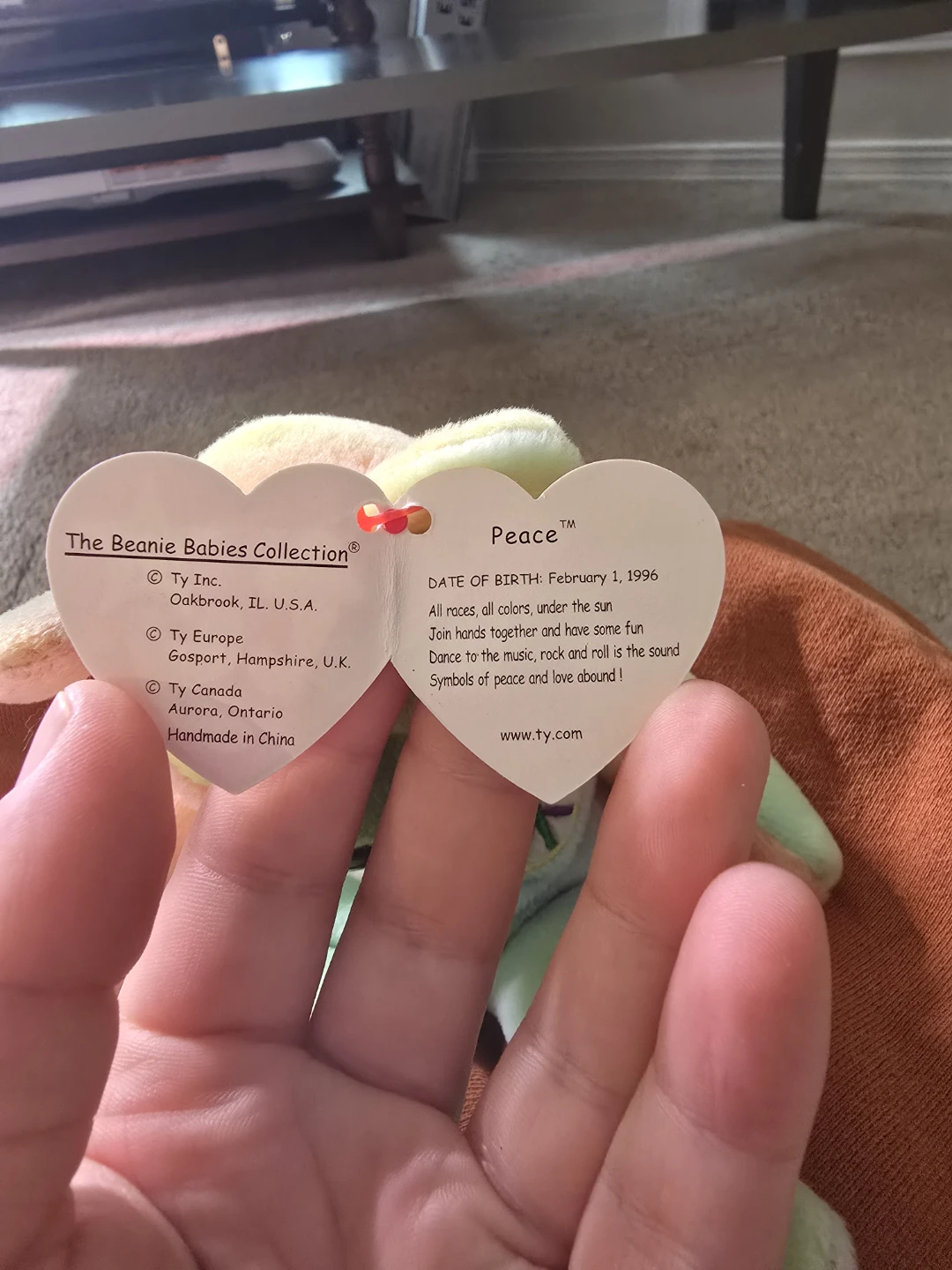 Ty Beanie Baby "Peace" Bear - photo 2