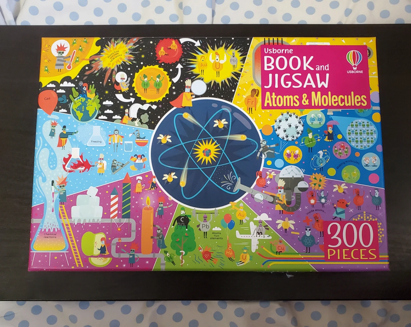 BOOK and JIGSAW Atoms & Molecules 300 peice puzzle