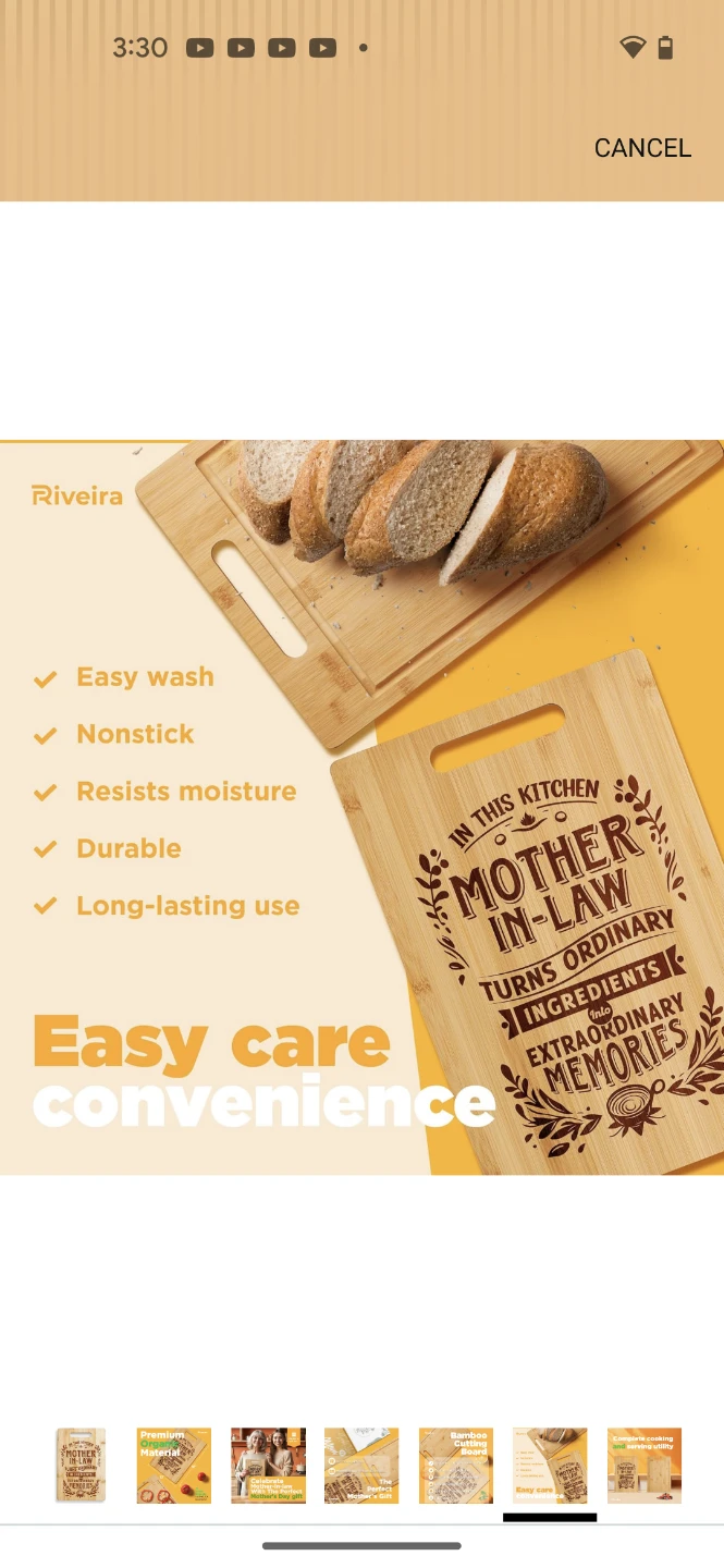 Rivera Bamboo Cutting Board - Mother-in-Law Gift - photo 4