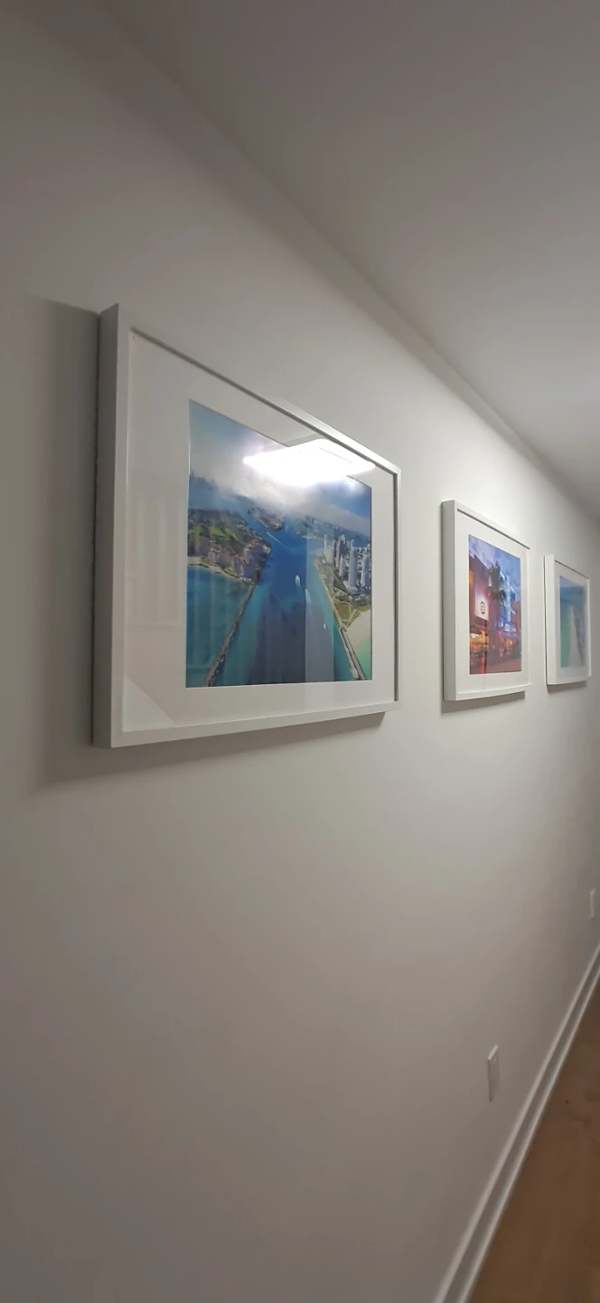 Framed Art Prints - Cityscape and Beach Scenes (Set of 3)