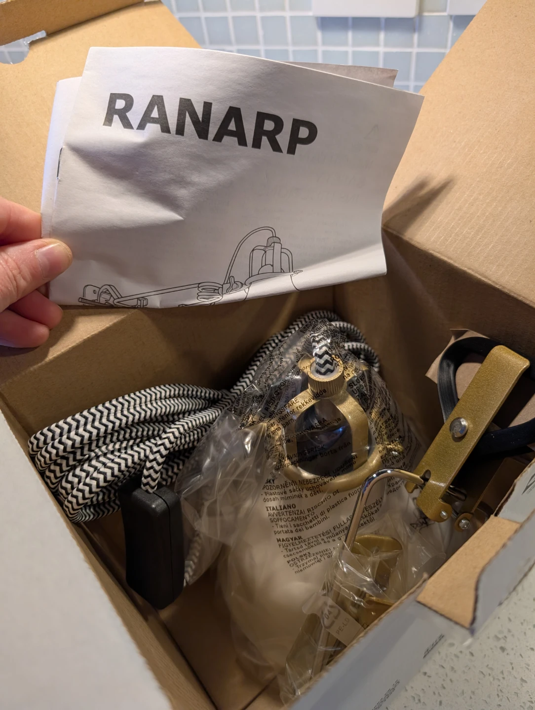 New! Ikea RANARP Wall/clamp spotlight lamp, off-white - photo 4