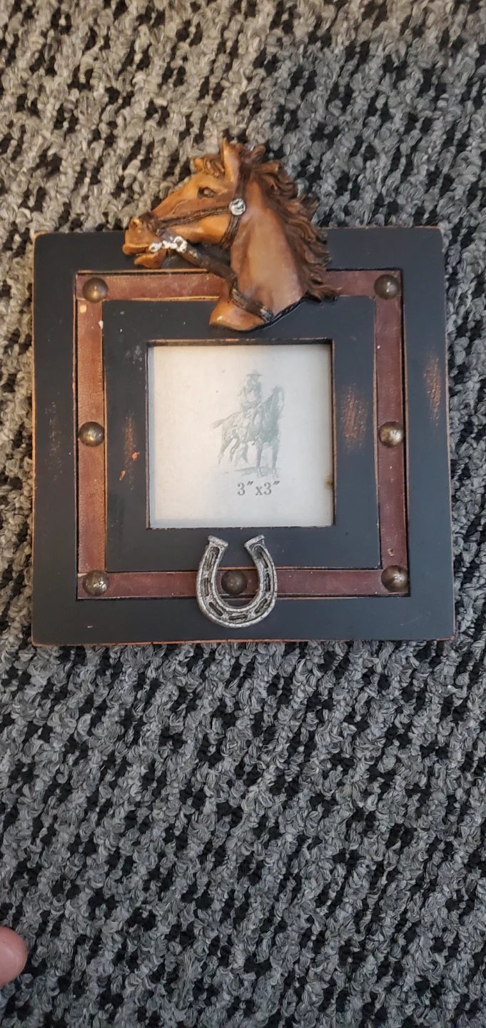 Western Horse & Horseshoe Photo Frame