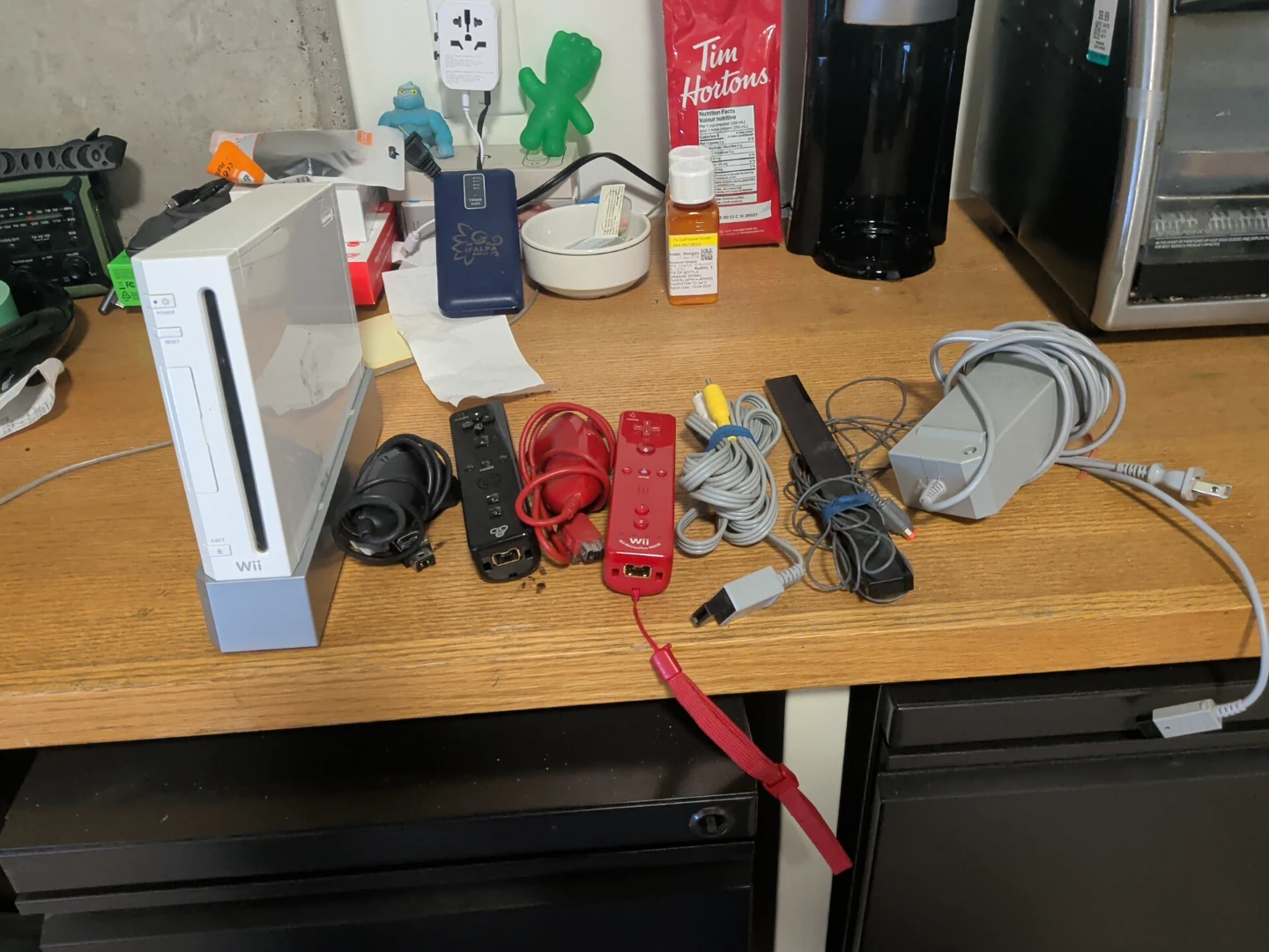 Nintendo Wii Console with Red Wii MotionPlus Controller - photo 2