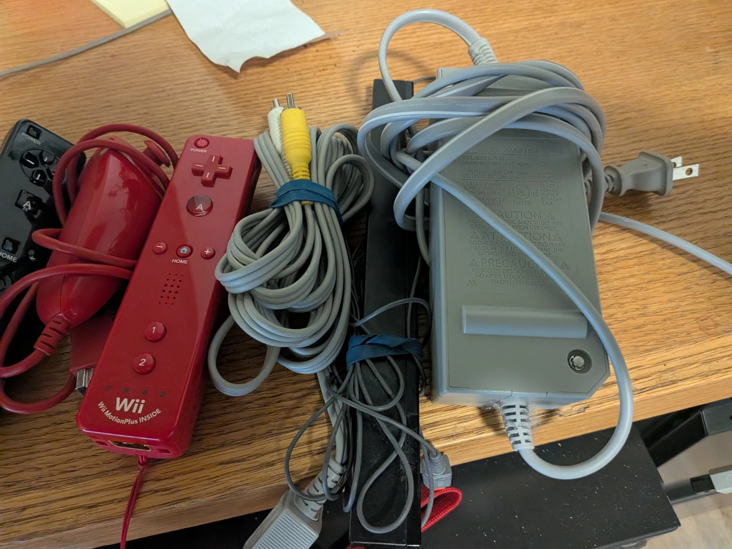 Nintendo Wii Console with Red Wii MotionPlus Controller - photo 3