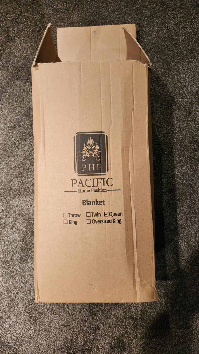 Pacific Home Fashion Sherpa Blanket - Dark Grey Queen