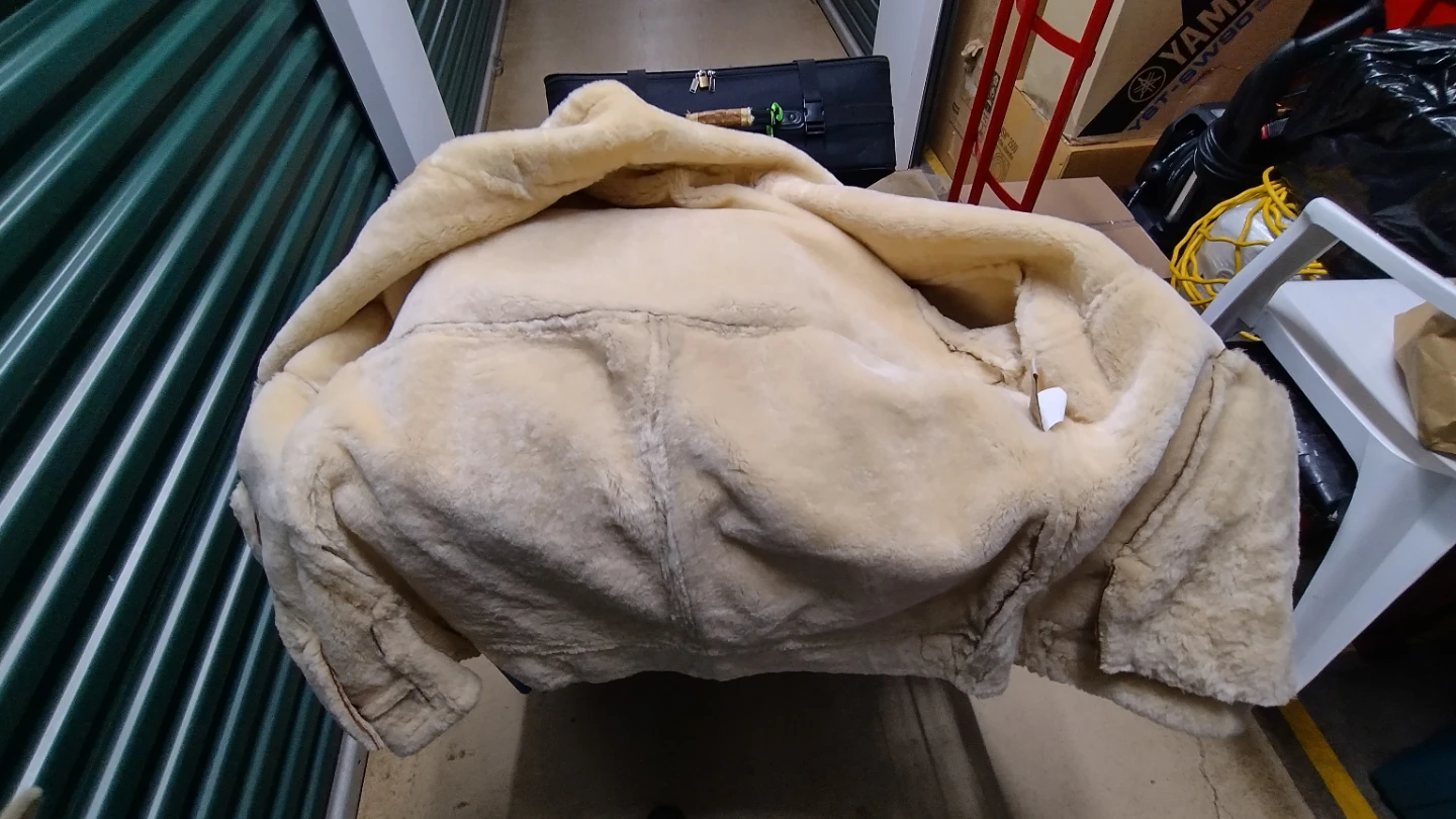 Brown Suede Shearling Lined Bomber Jacket - photo 4
