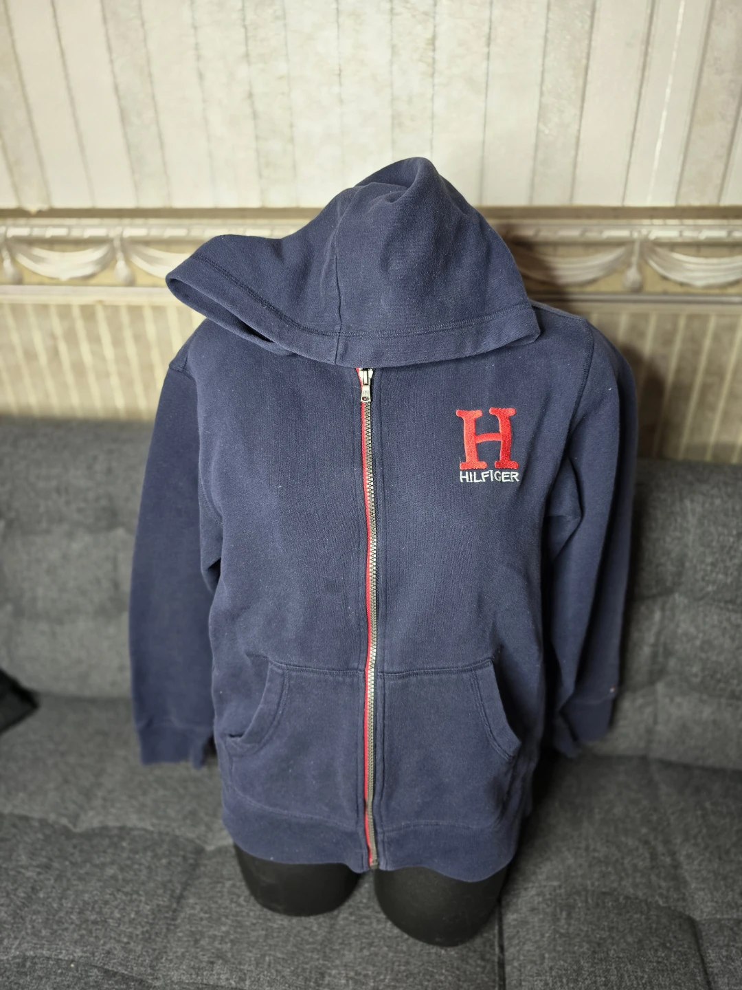 Tommy Hilfiger Navy Zip-Up Hoodie - Youth L/G (16/18)