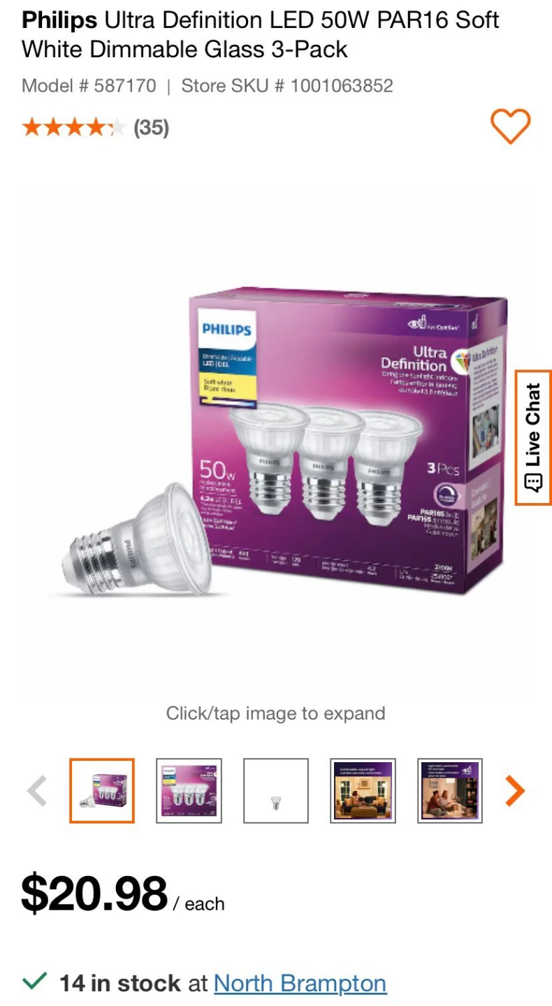 Philips Ultra Definition LED 50W PAR16 - photo 2