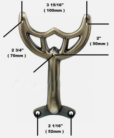 Brass ceiling fan blade arm bracket for 42" fan - photo 2