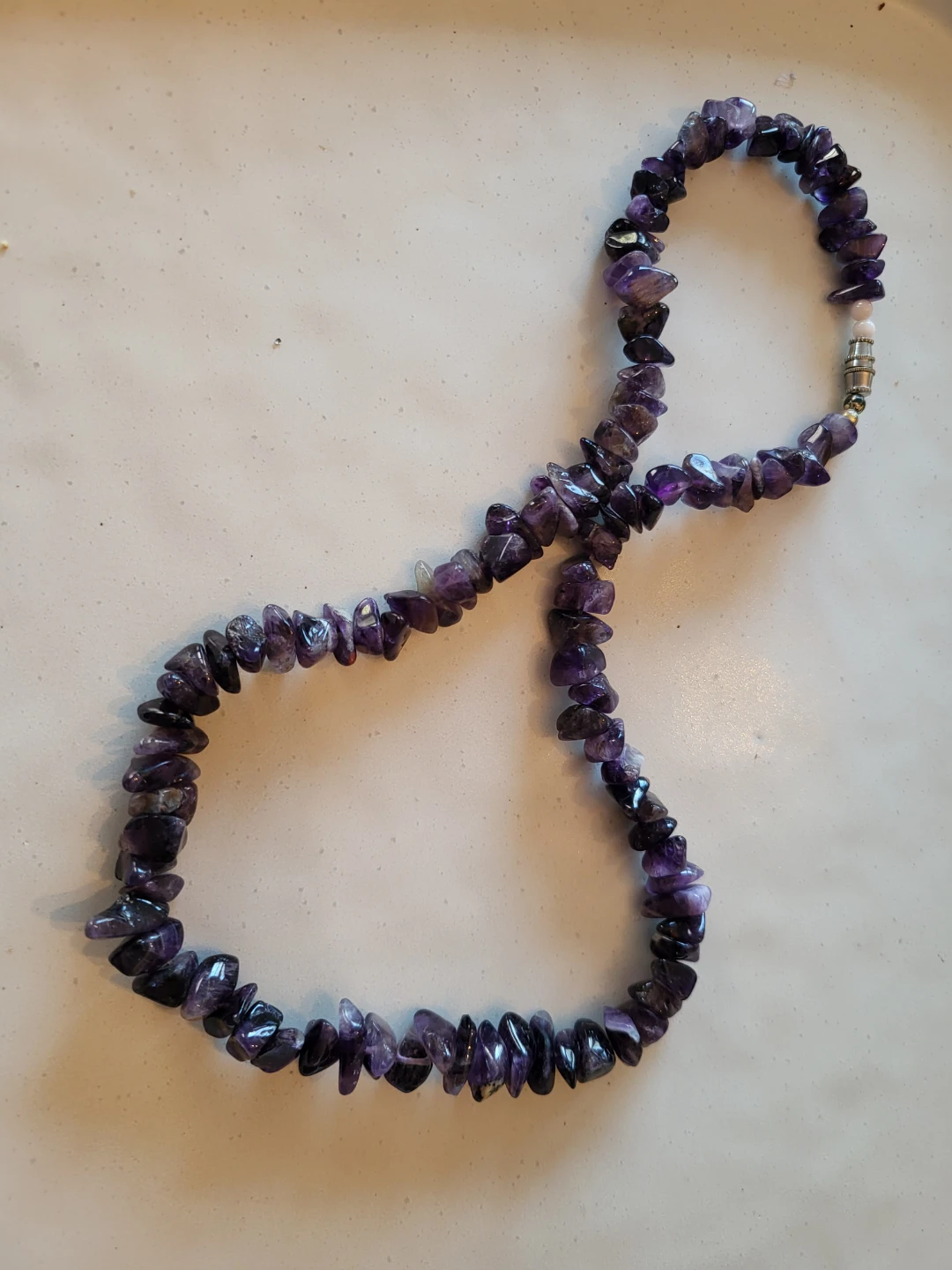 Vintage Amethyst Chip Bead Necklace