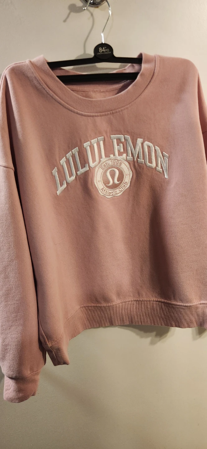 Lululemon Pink Athlethic Club Crewneck Sweatshirt