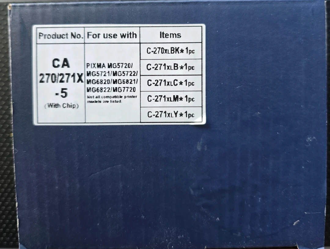 Canon 270/271 XL Ink Cartridges – 5-Pack – NEW/Unopened - photo 2