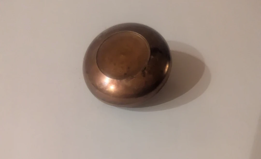 Vintage Brass Ashtray with Hinged Lid - photo 5