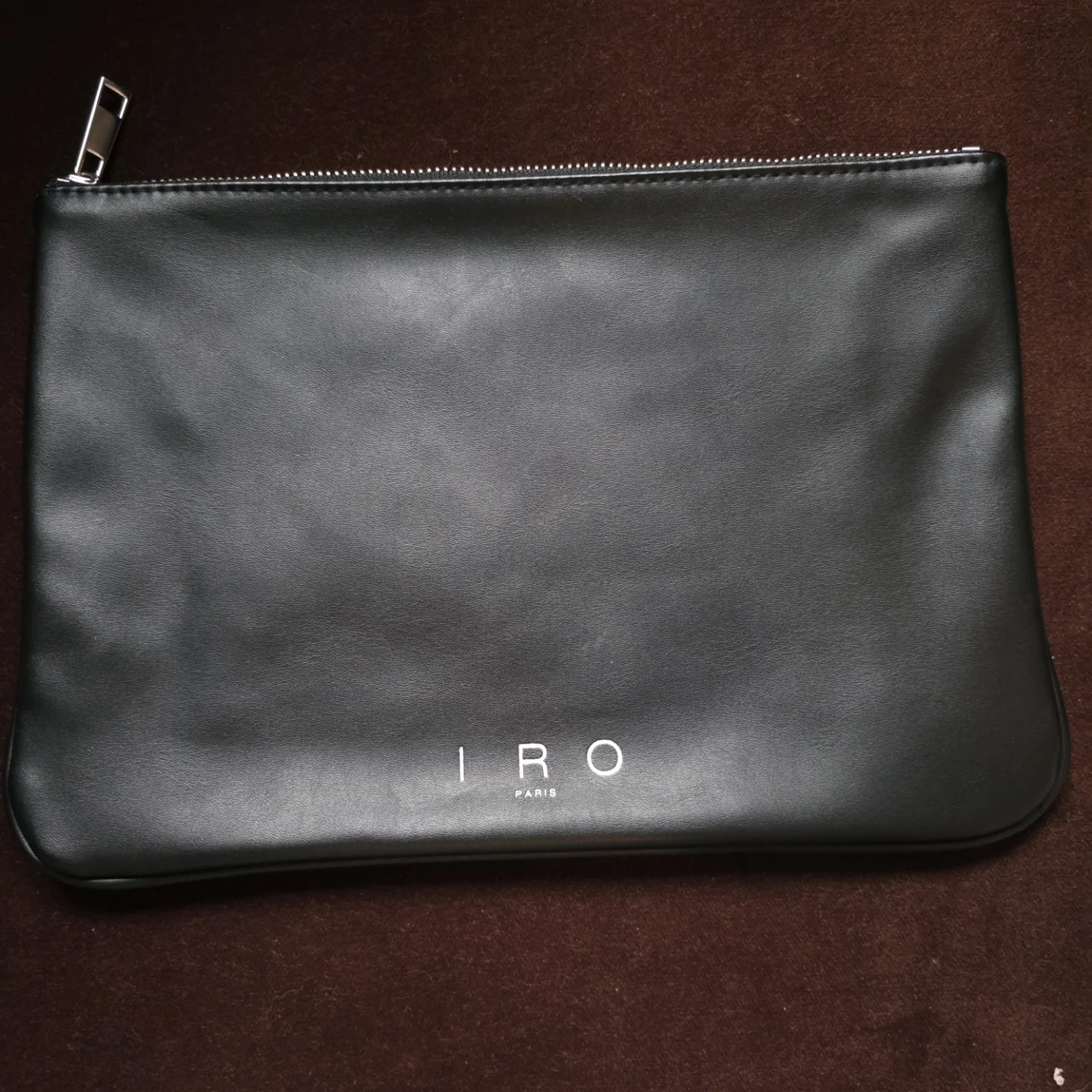 IRO Paris Black Leather Clutch
