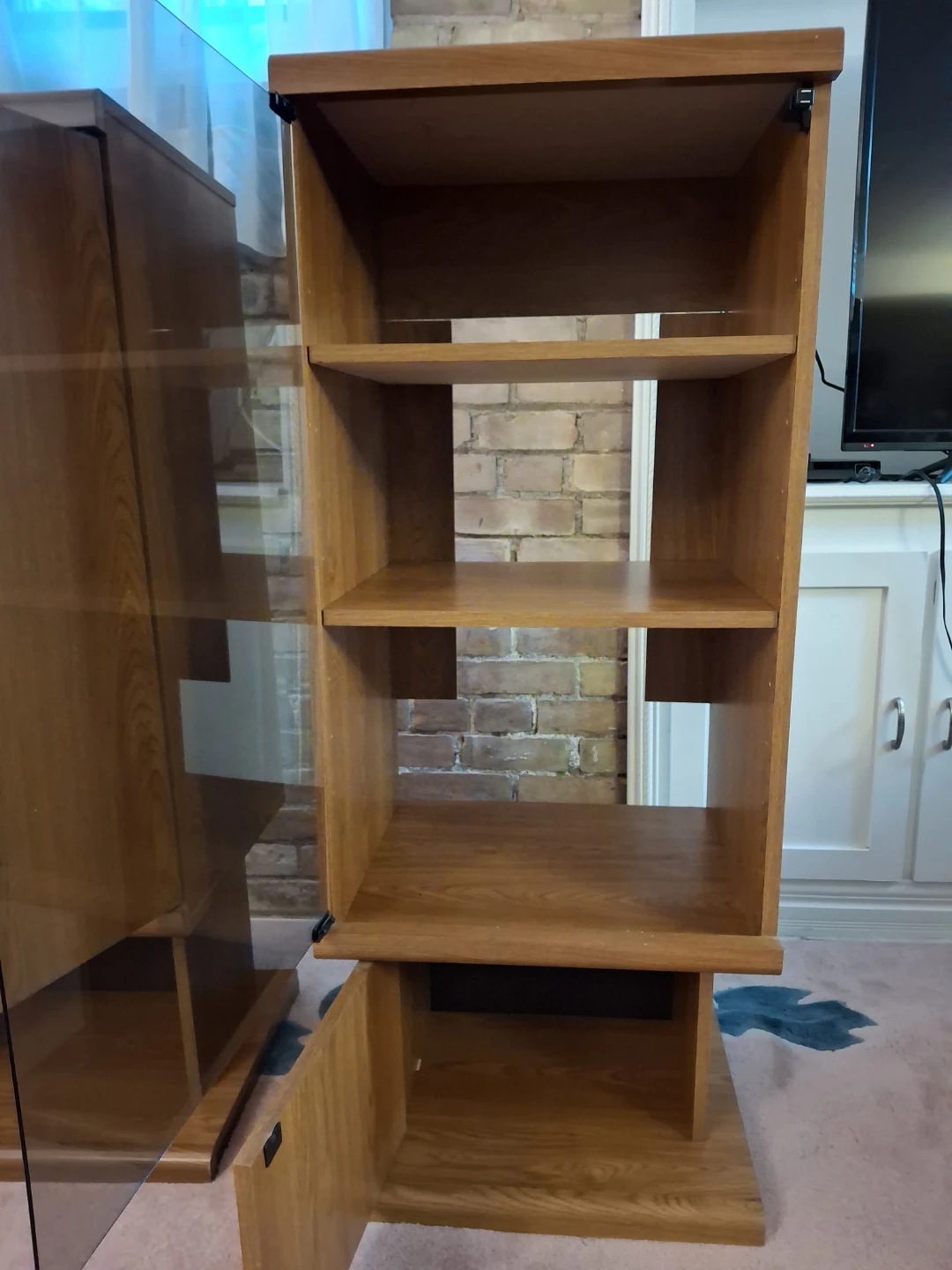 Wooden Display Media Cabinet and Storage Unit - photo 3