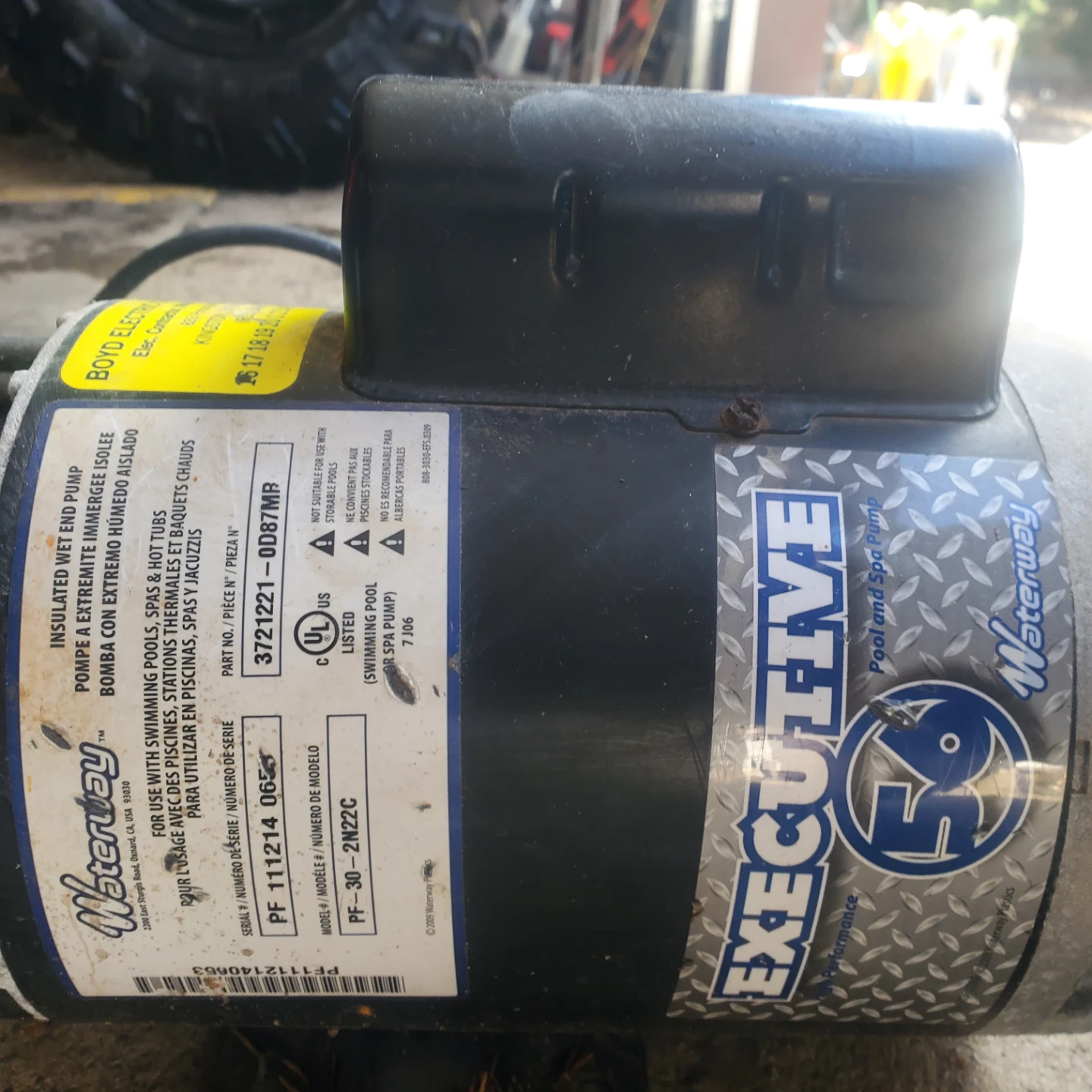 Waterway Executive 50 Frame Pool and Spa Pump Motor