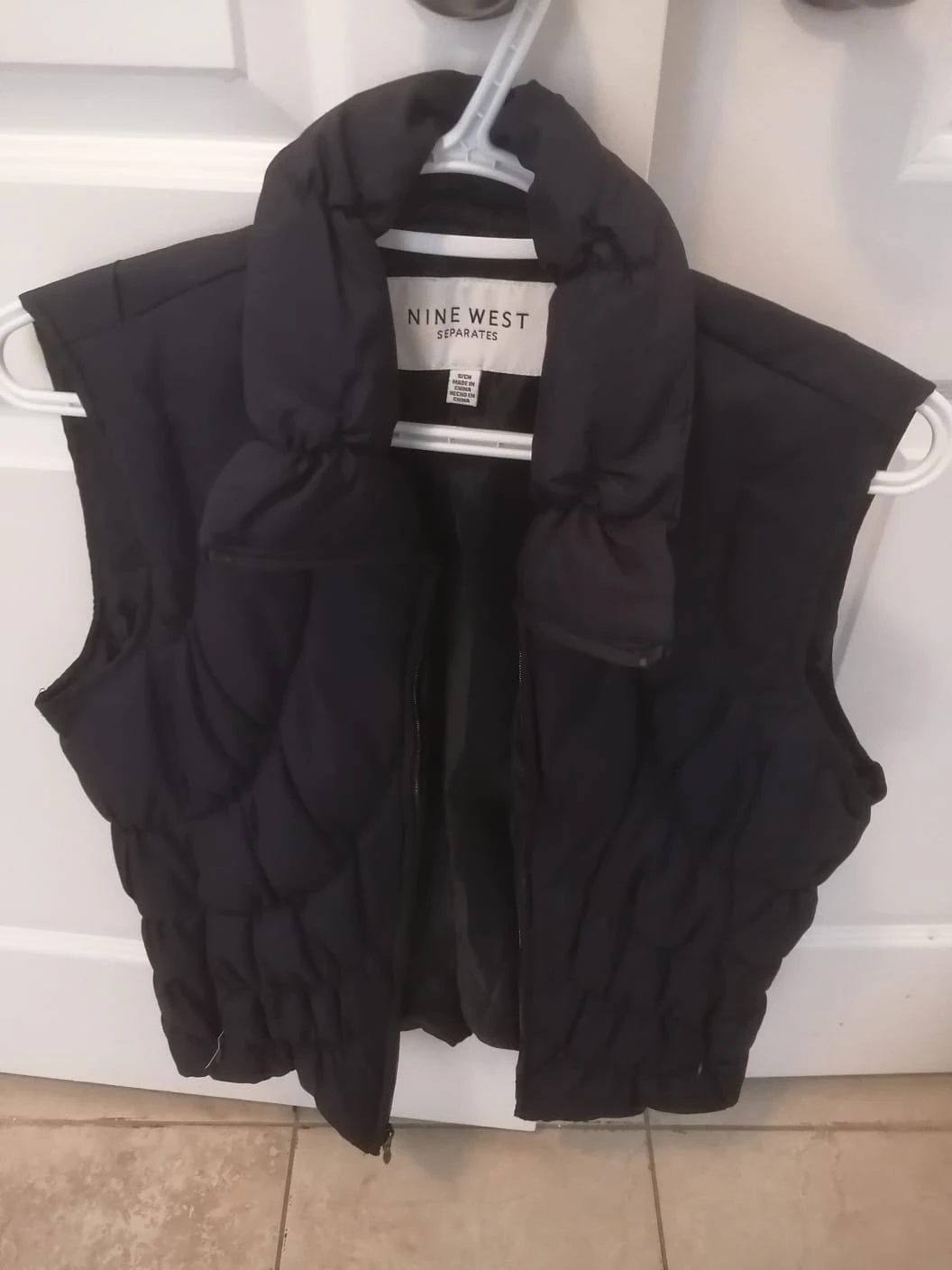 Nine West Separates Black Puffer Vest