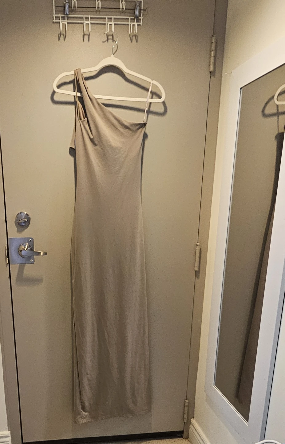 X One Shoulder Ruched Maxi Dress