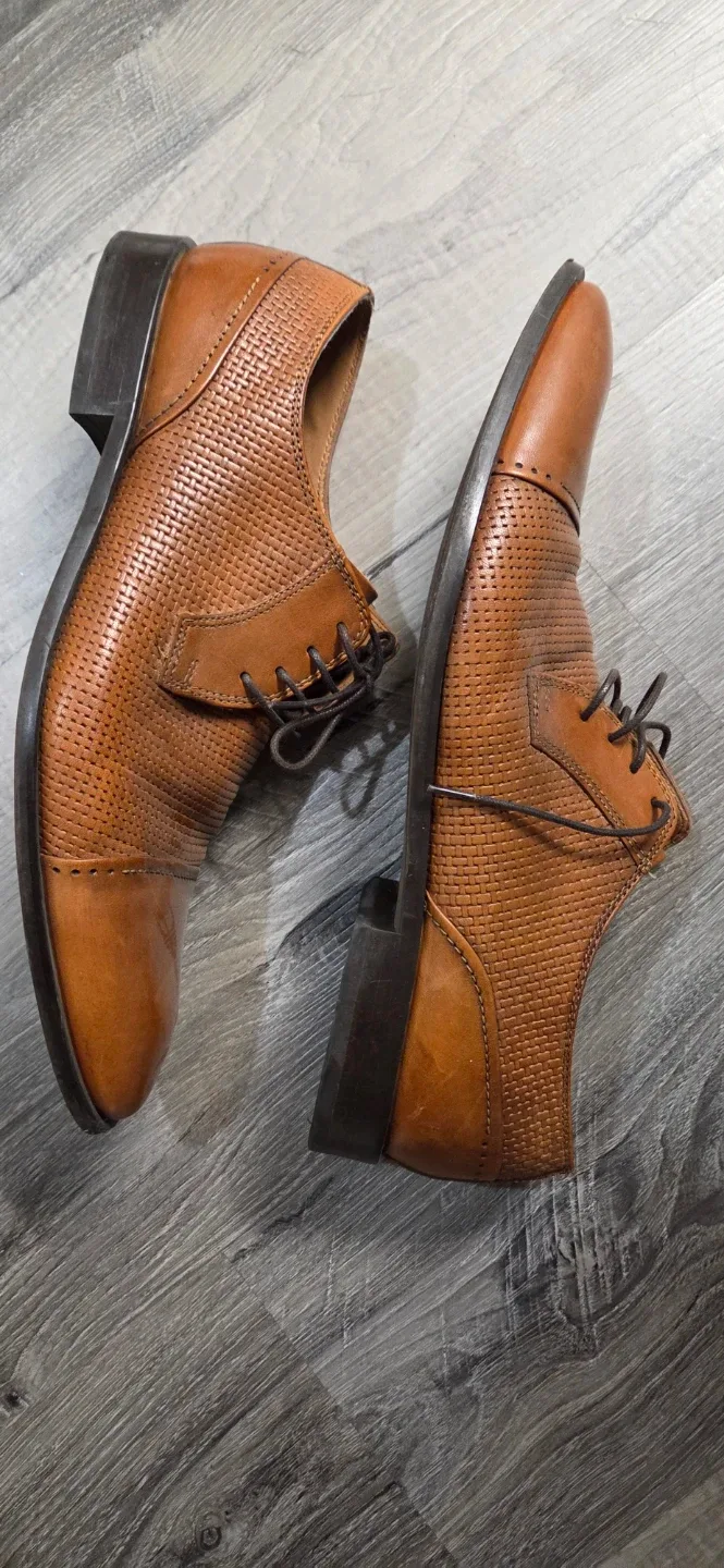 Language Brown Leather Oxford Dress Shoes - Size 12 - photo 4
