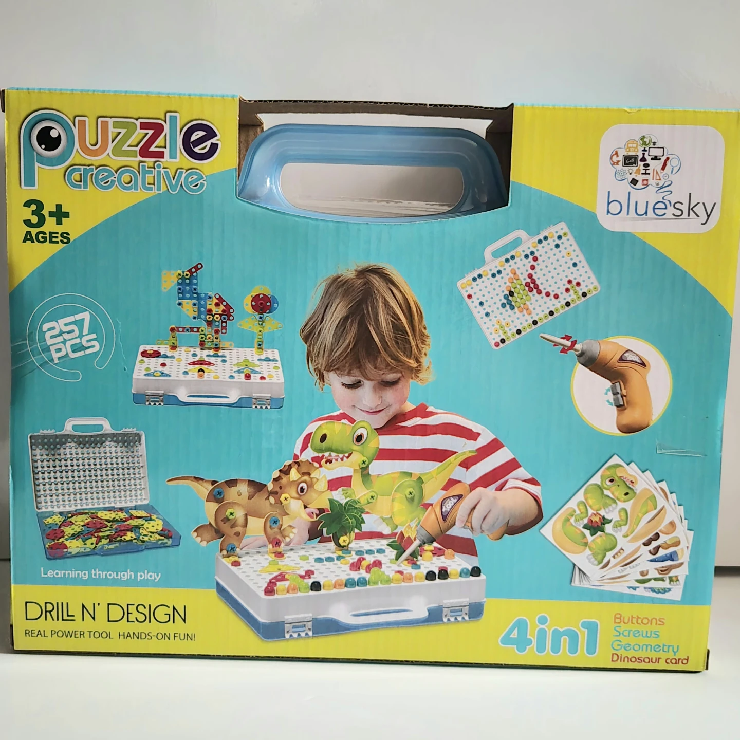 Puzzle Creative Drill 'n' Design 257 Piece STEM Toy Set. New. - photo 3