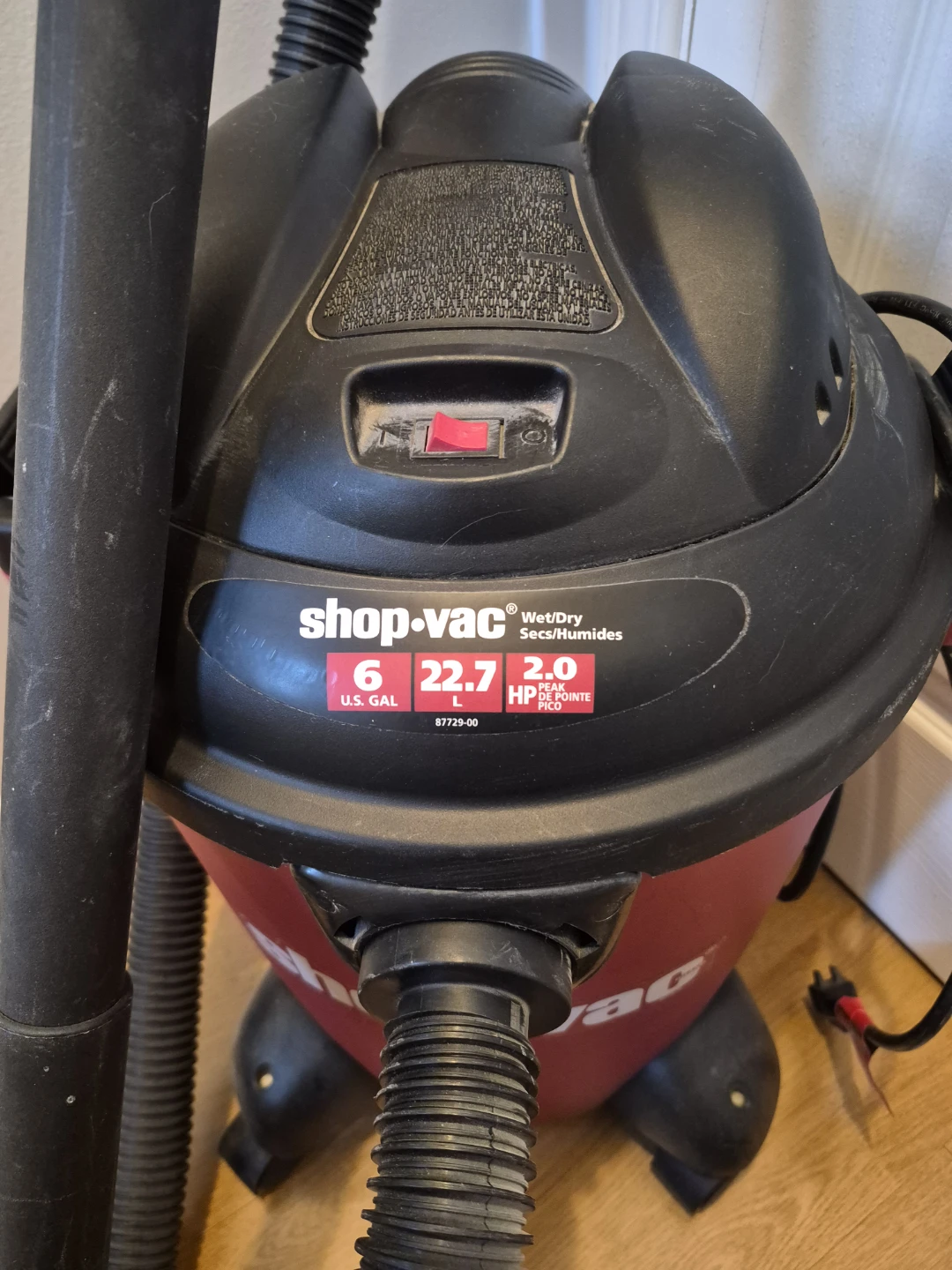 Shop-Vac Wet/Dry Vacuum 6 Gallon 2.0 HP - photo 3