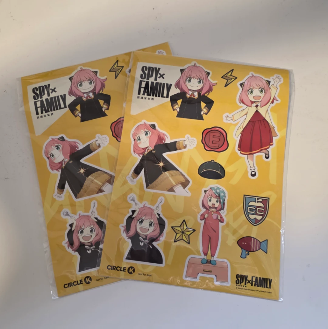 Anya anime sticker sheet (sealed)