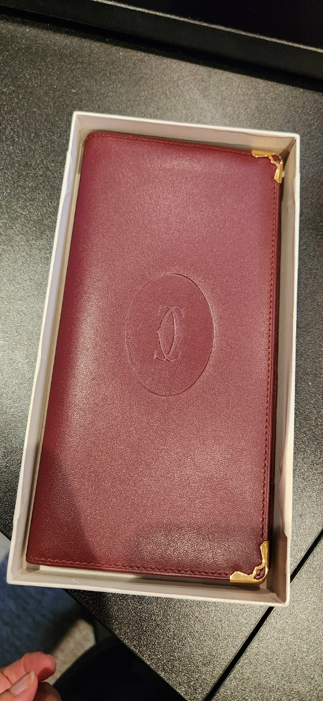 Cartier Burgundy Leather Bifold Wallet - photo 2