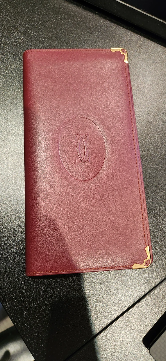 Cartier Burgundy Leather Bifold Wallet - photo 3