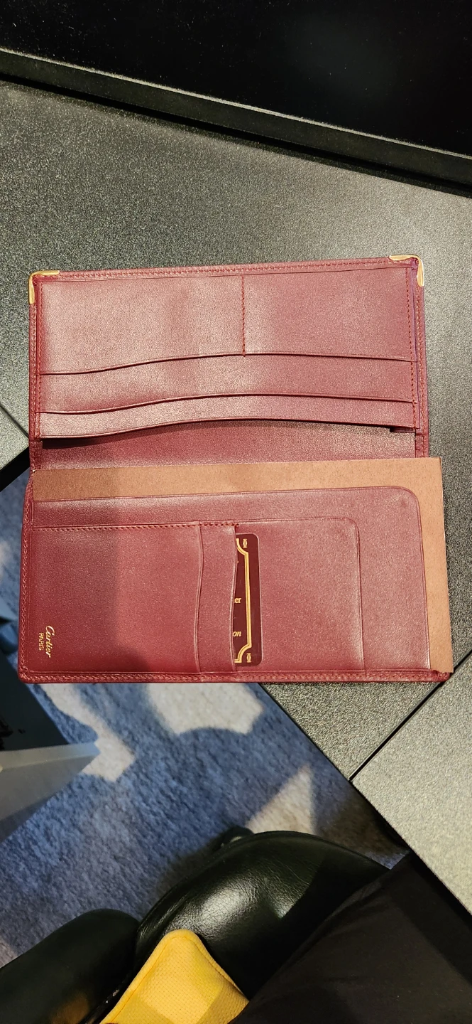 Cartier Burgundy Leather Bifold Wallet - photo 4