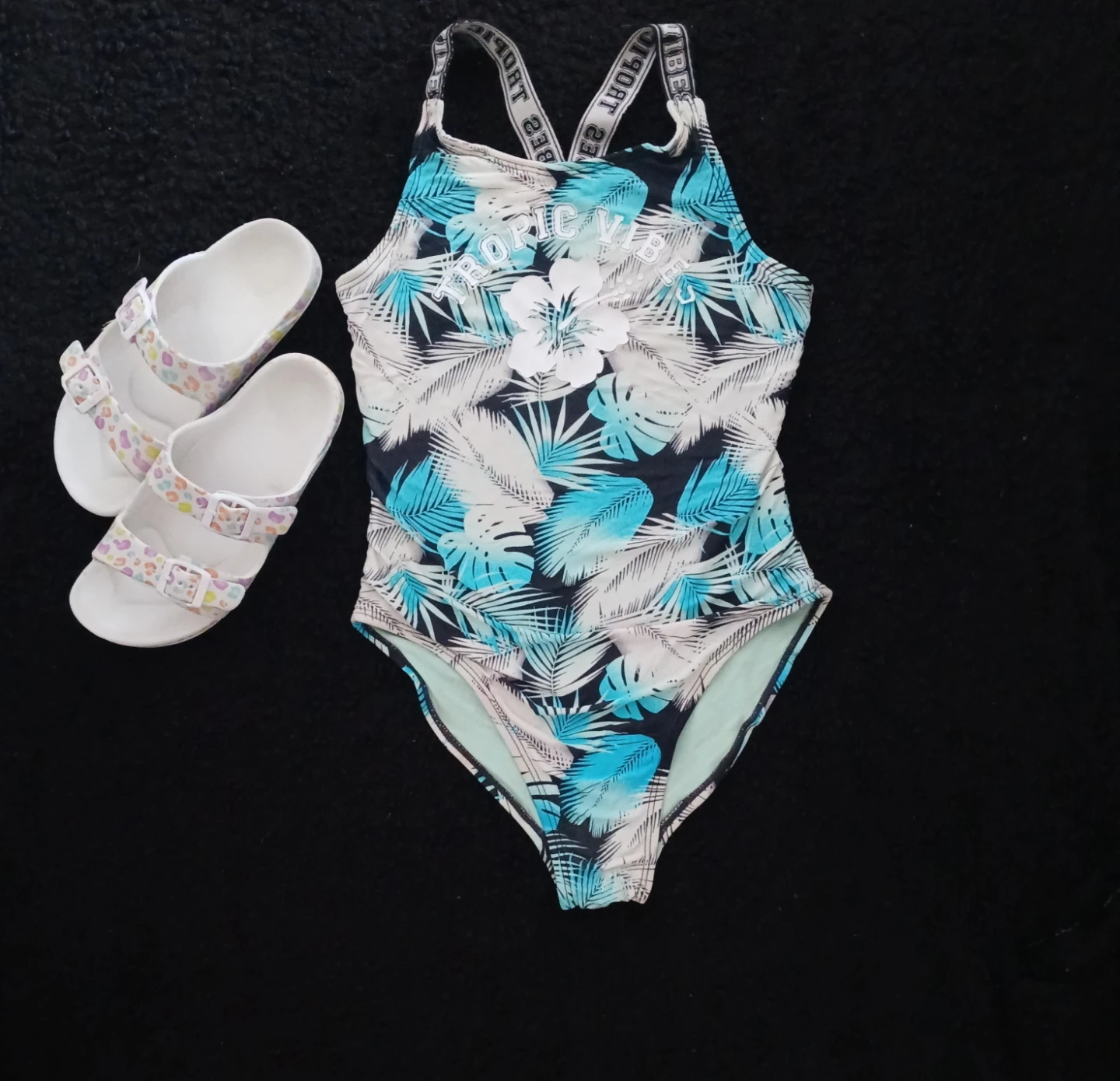 Girls Swimsuit and Sandals