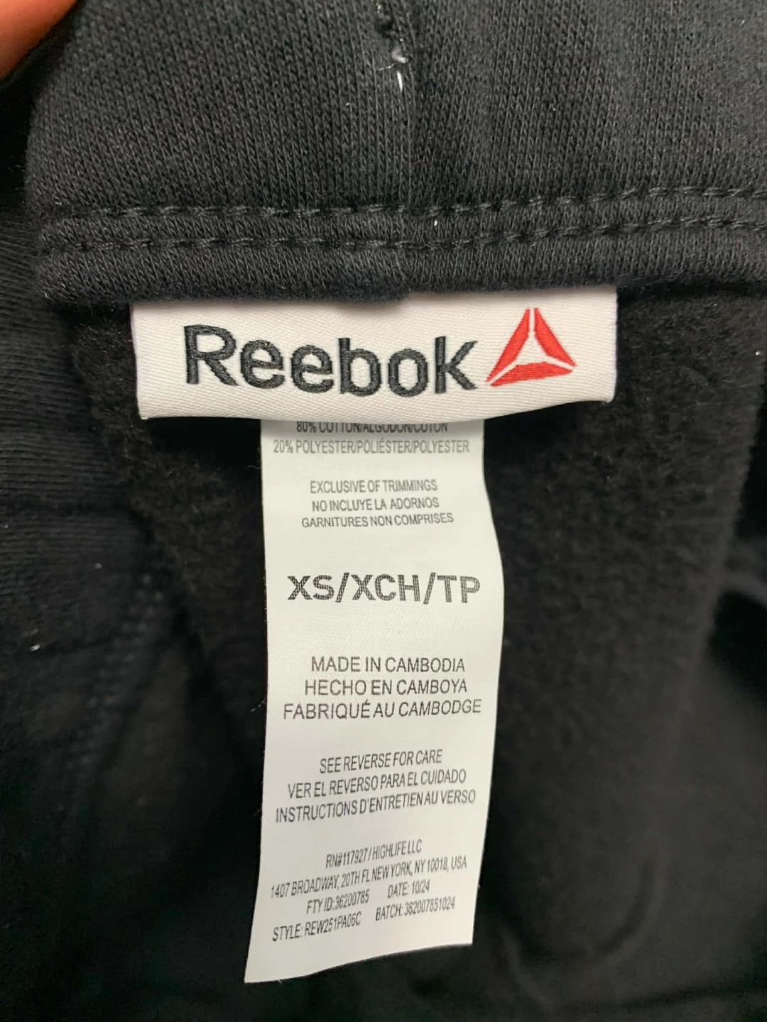 Reebok Black Sweatpants XS/XCH/TP - photo 4