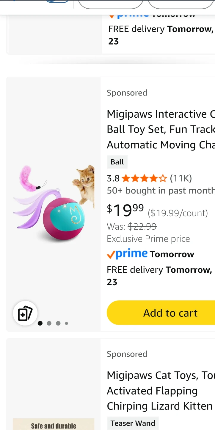Migipaws Interactive Ball Toy