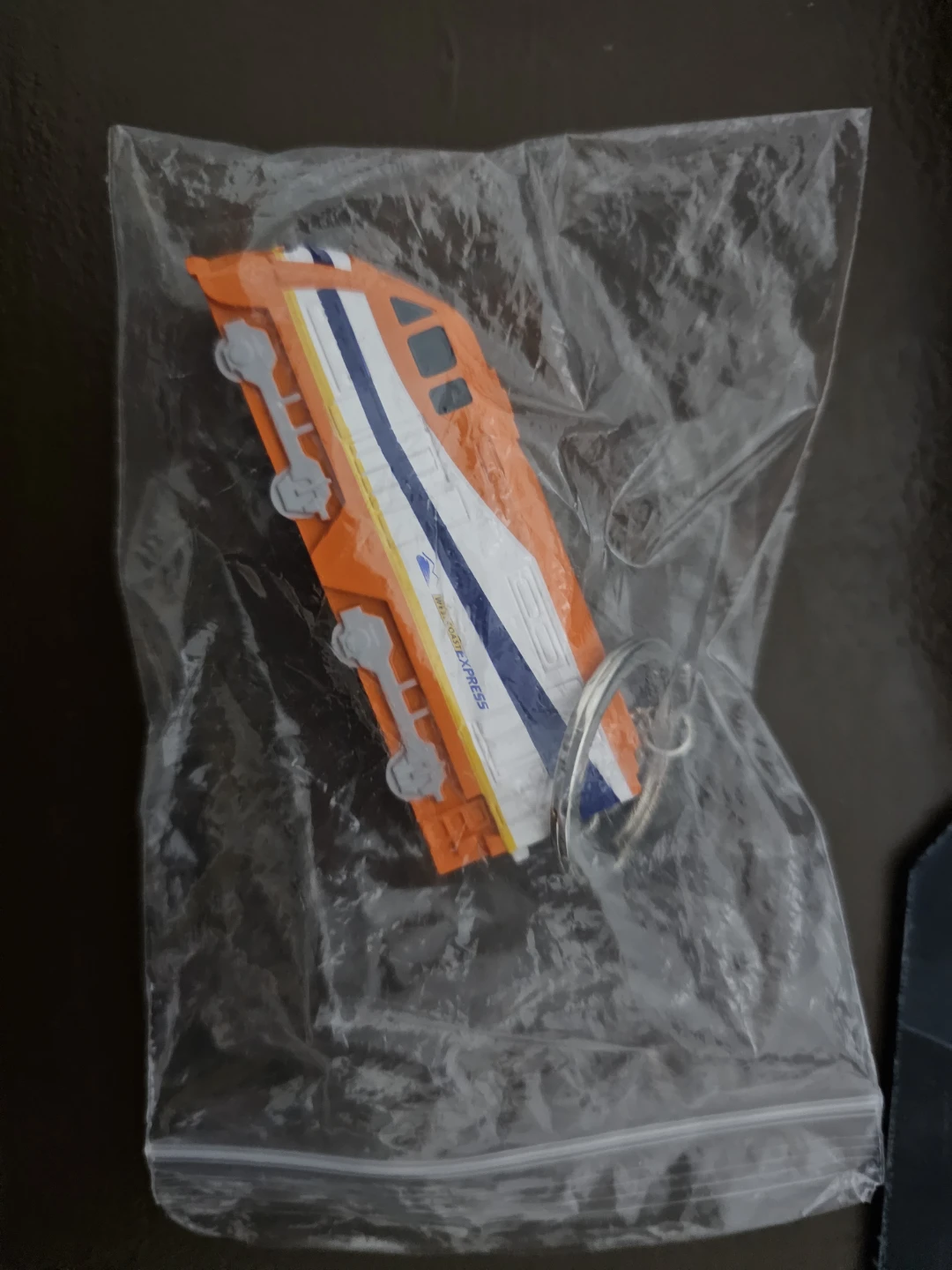 Orange Bullet Train Keychain