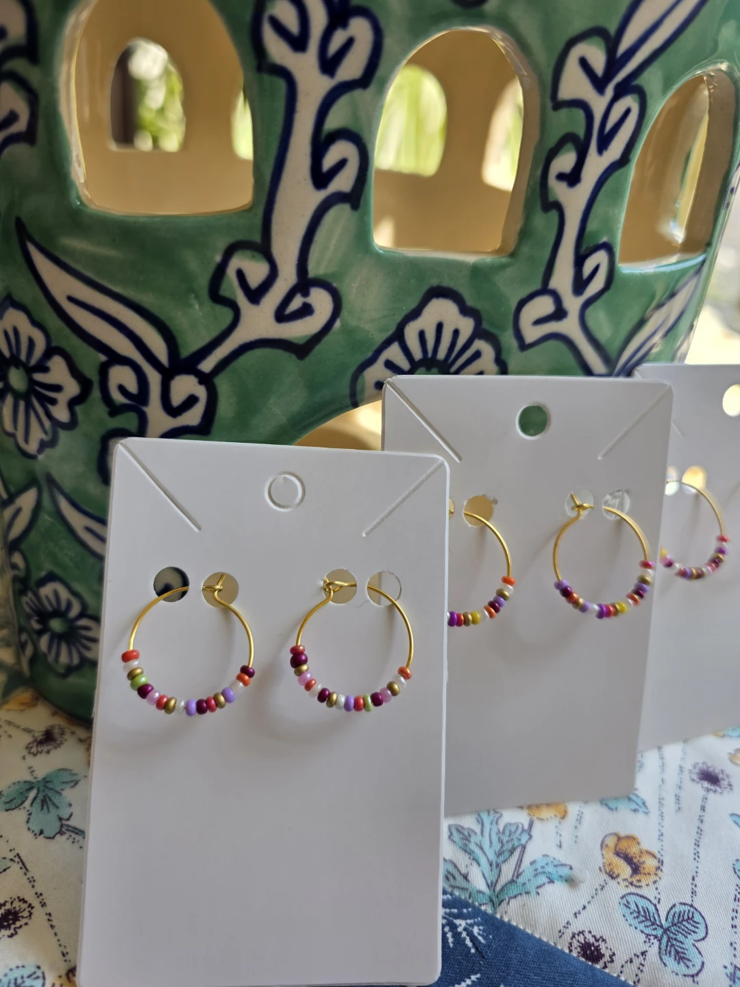Beaded Hoop Earrings - NEW - photo 3
