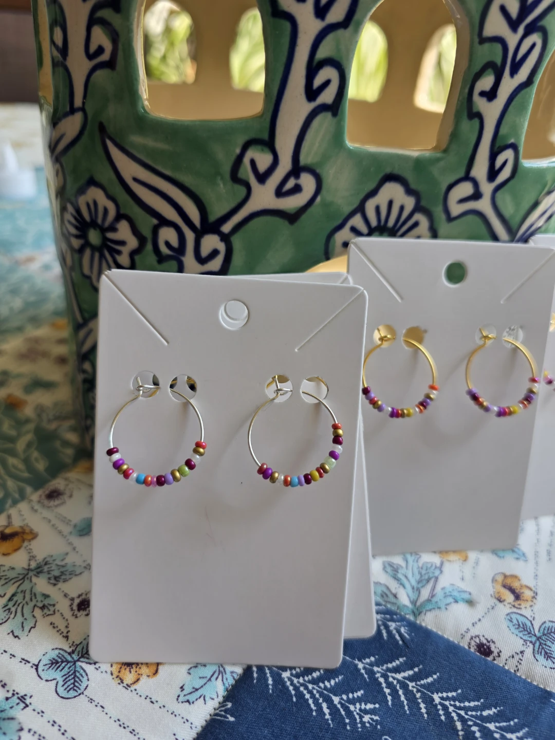 Beaded Hoop Earrings - NEW - photo 4