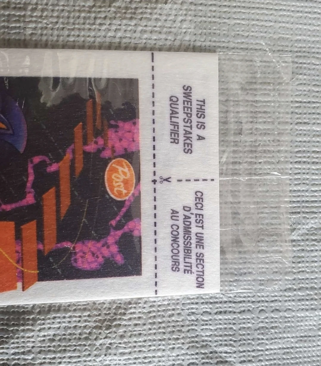 new sealed 90's sonic the hedgehog iron on post cereal 1 - photo 2