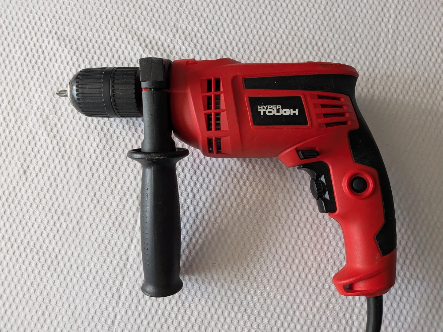 Hyper Tough Red Corded Drill with Side Handle